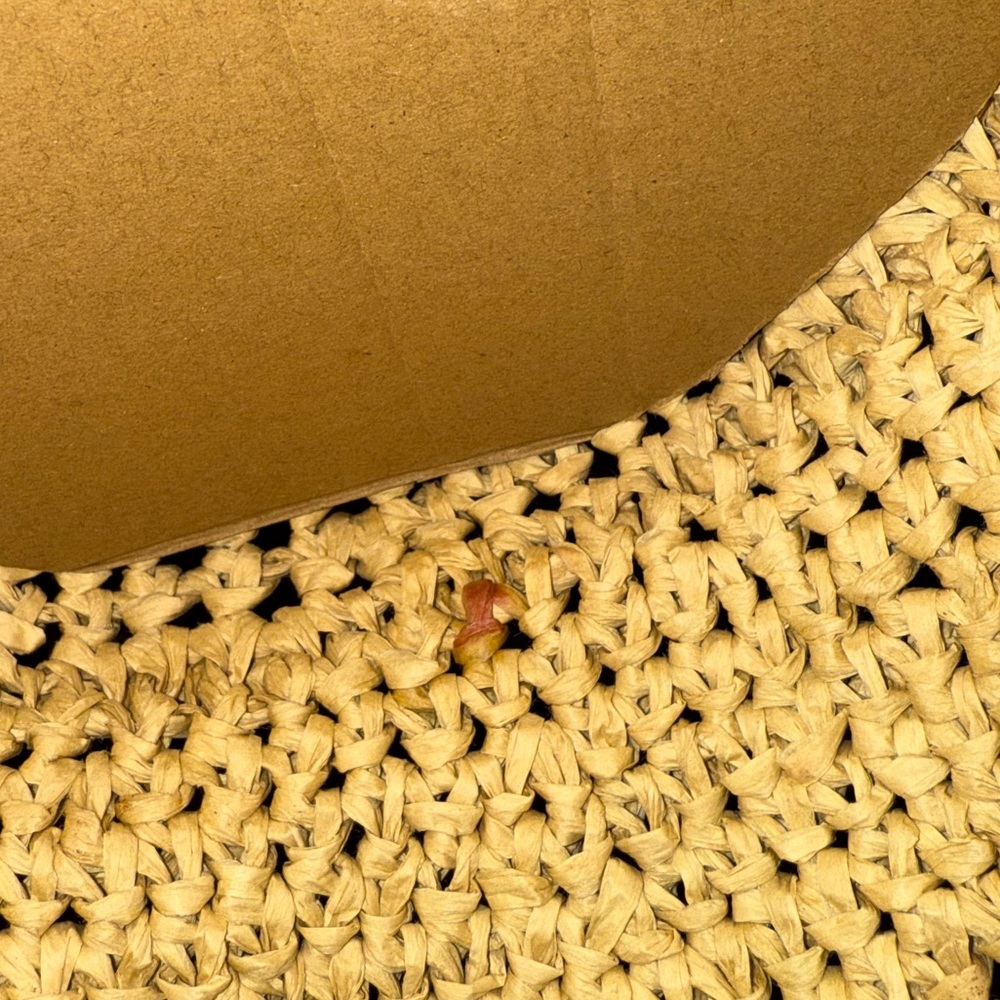 *read description* LOFT Rattan Woven Bag with Ruffle - Picture 4 of 4